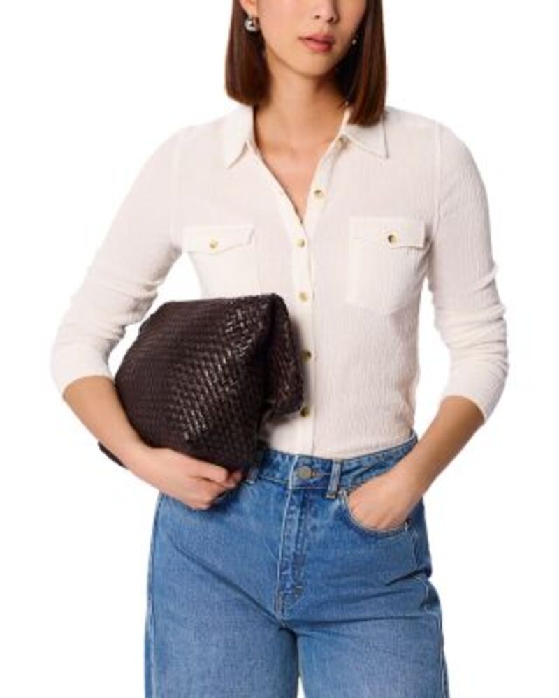 ホイッスルズ レディース トップス シャツ ジャージー Whistles Texturedetail Jersey Shirt Ivory アイボリー｜ReVida 店