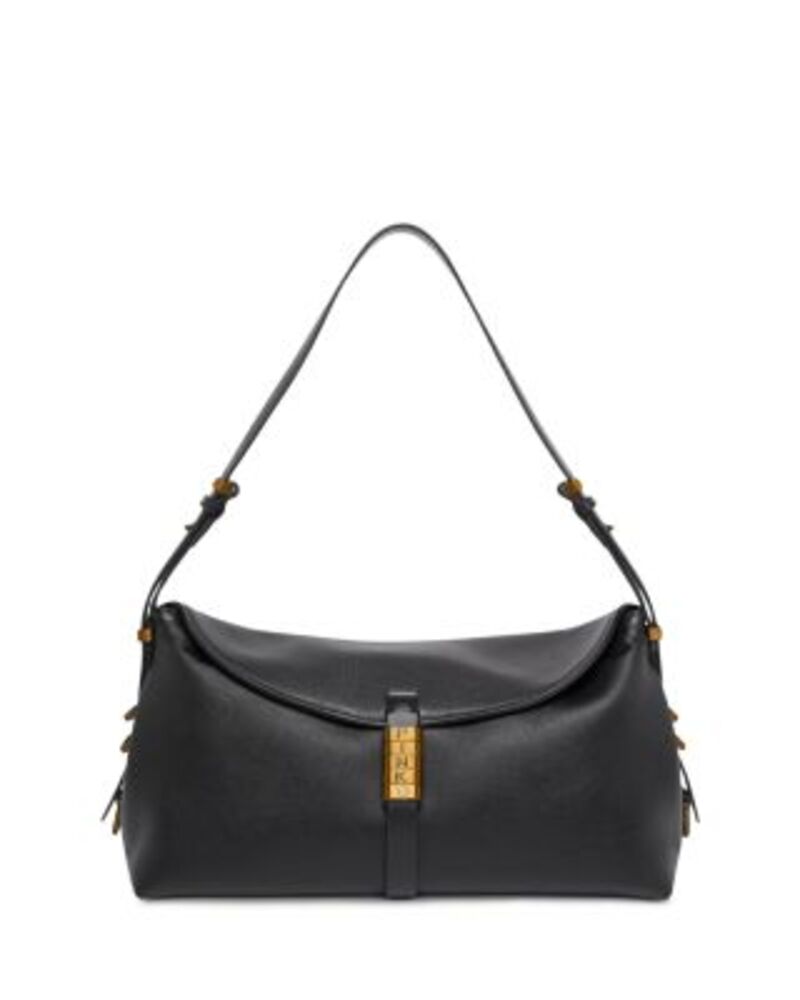 ピンコ レディース バッグ レザー PINKO Saddle Horizontal Classic Leather Shoulder Bag Z99q｜ReVida 店