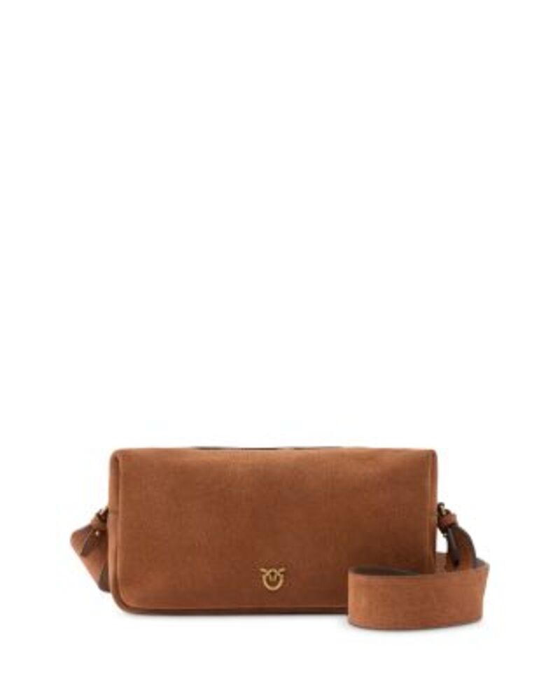 ピンコ レディース バッグ スエード PINKO Horizontal Suede Shoulder Bag L17q｜ReVida 店