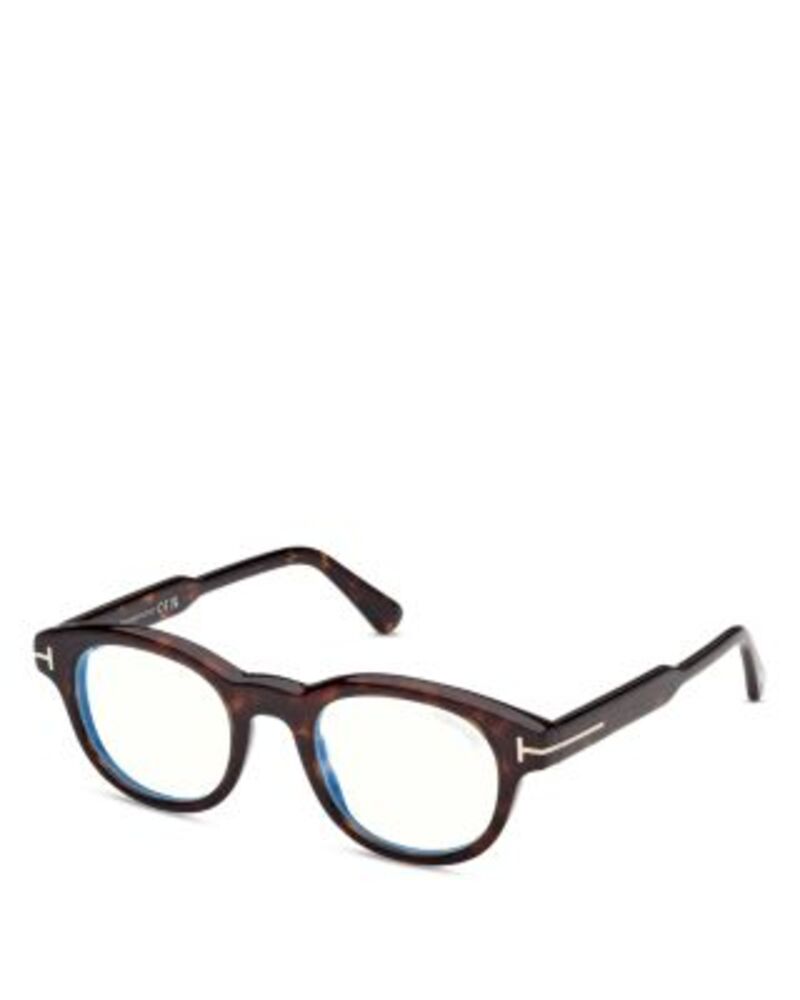 トム・ジェラルド・r・フォード レディース 添え物 サングラス・アイウェア Tom Ford Round Blue Light Glasses 47粍 dark havana 青碧