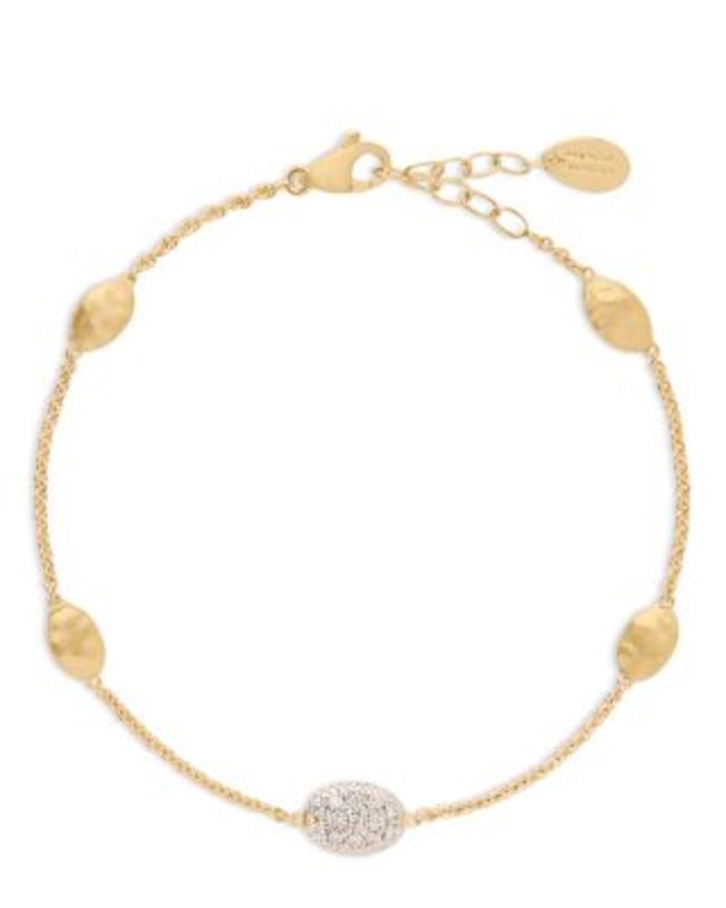マルコ ビチェゴ レディース アクセサリー ブレスレット・バングル・アンクレット Marco Bicego 18K Yellow Gold Siviglia Diamond & Textured Link Chain Bracelet White/Gold ホワイト|ReVida 店