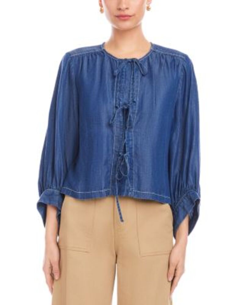 フィフティーントゥエンティ レディース トップス シャツ Fifteen Twenty Cassie Lantern Sleeve Top Chambray