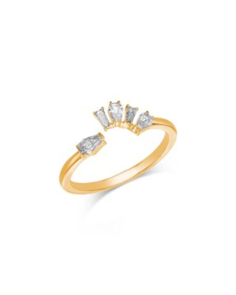 ムーン & メドウ レディース アクセサリー リング Moon & Meadow 14K Yellow Gold Lab Grown Diamond Mixed Cut Cuff Ringold ゴールド