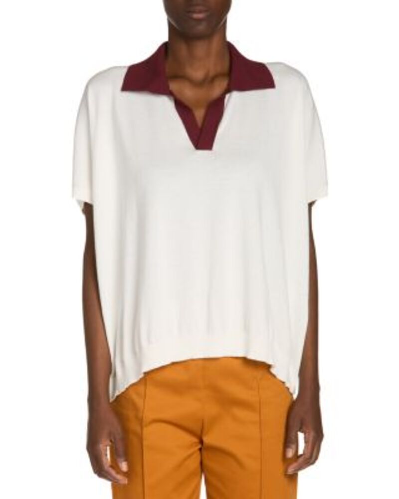 マルニ レディース トップス スポーツシャツ Marni Short Sleeve Polo Shirt Alabaster