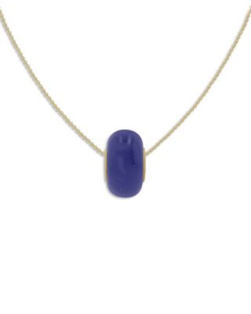 ムーン & メドウ レディース アクセサリー ネックレス・チョーカー・ペンダントトップ レース Moon & Meadow 14K Yellow Gold Lapis Rondelle Pendant Necklace 16-18\