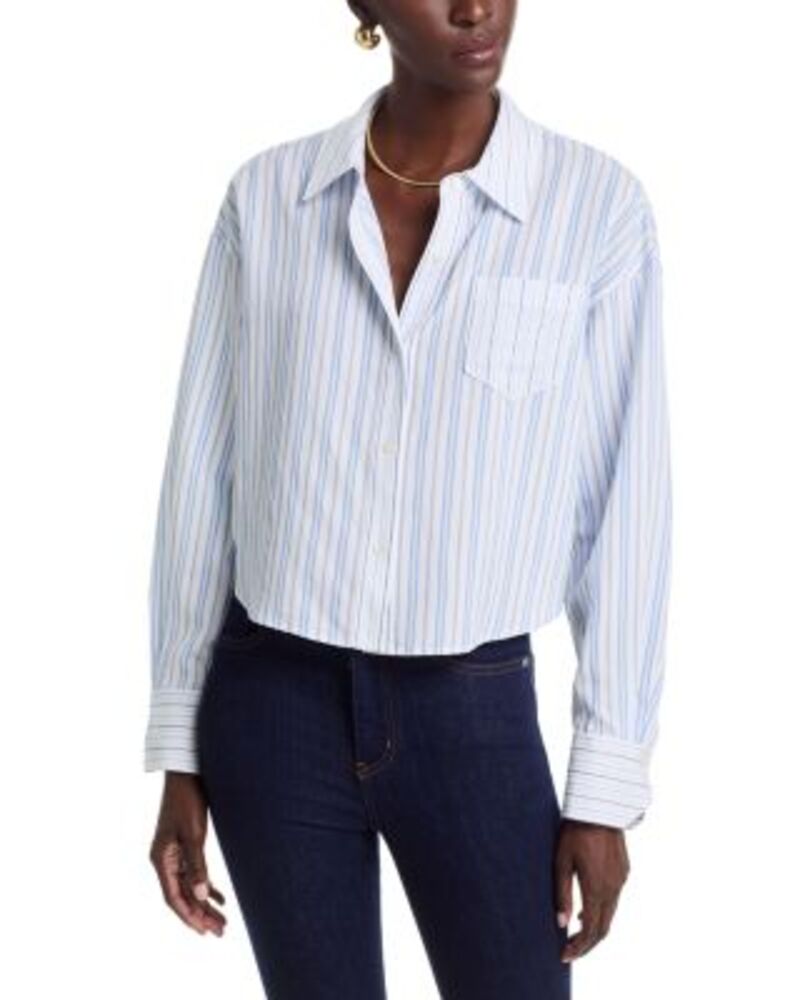 レイミー ブルック レディース トップス シャツ Ramy Brook Marnie Shirt Blue Stripe Combo ブルー|ReVida 店