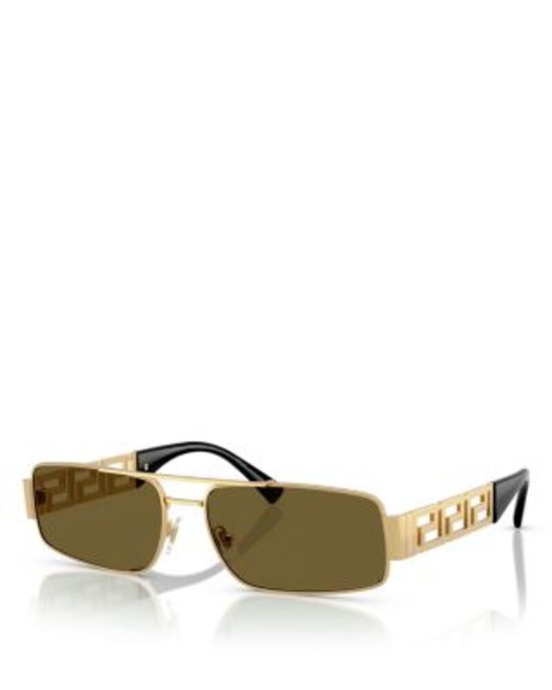 ヴェルサーチ レディース 佩び物 サングラス・アイウェア Versace Rectangular Sunglasses 60粍 Gold ゴールド