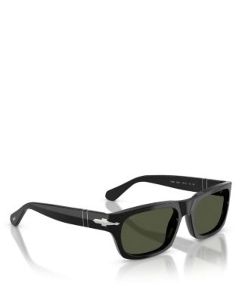 ペルソル レディース 添え物 サングラス・アイウェア Persol Rectangular Sunglasses 58粍 Black 黒いこと