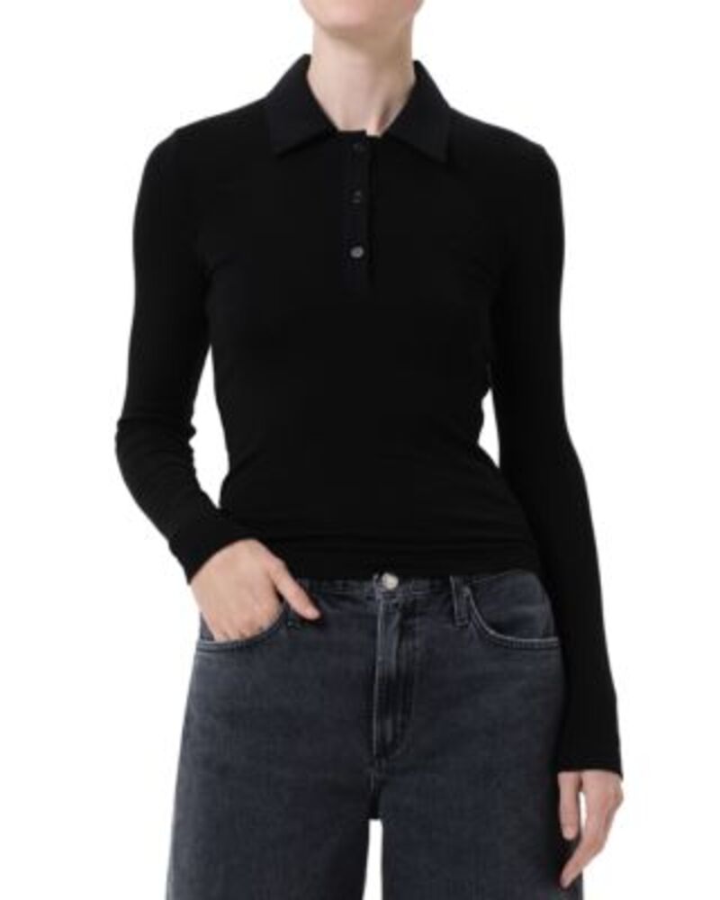 アゴルド レディース トップス ポロシャツ AGOLDE Amos Polo Collar Top Black ブラック