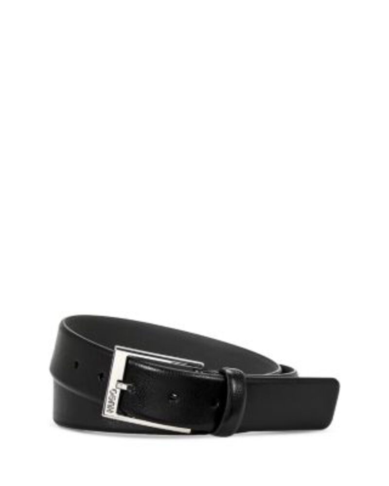 ボス メンズ アクセサリー ベルト レザー Hugo Boss Men's Gellot Leather Belt Black ブラック|ReVida 店
