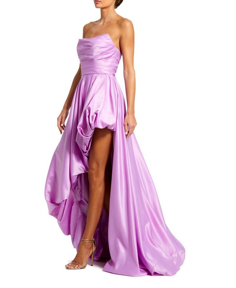 マックダガル レディース トップス ワンピース ギャザー ストラップレス Mac Duggal Strapless Ruched Gown Orchid