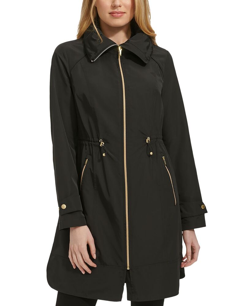 電話を掛けるハーン レディース アウター パーカー・スウェット Cole Haan Packable Parka Black 黒いこと