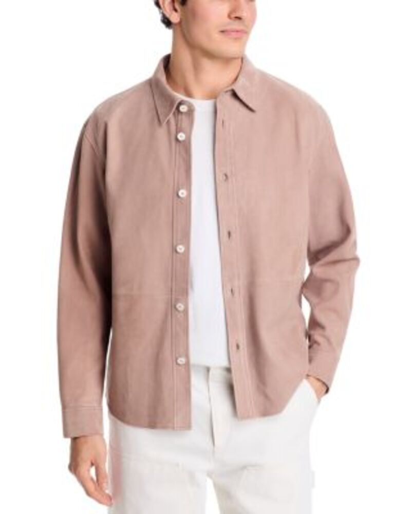 ひな形 メンズ トップス プルオーバー スエードクロス FRAMEn\u0027s Long Sleeve Suede Shirt Smoky Mauve