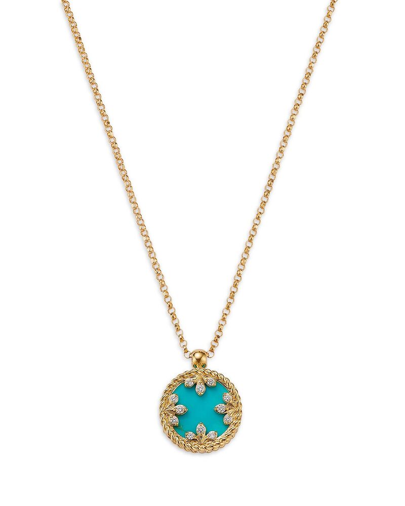 ロバートコイン レディース アクセサリー ネックレス・チョーカー・ペンダントトップ レース Roberto Coin 18K Yellow Gold Venetian Pendant Necklace 16-18\