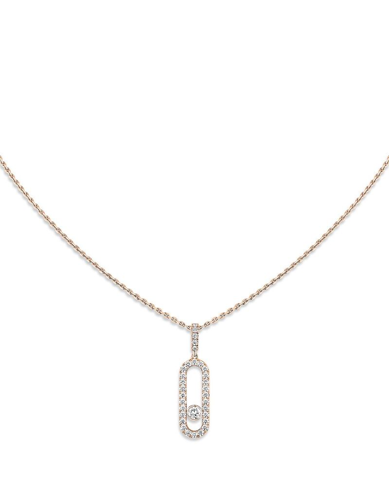 メシカ レディース アクセサリー ネックレス・チョーカー・ペンダントトップ レース Messika Diamond Move Uno Large Model Pav Necklace in 18K Gold 17.7\