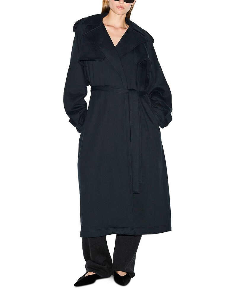 スキムズ レディース アウター 厚地の外套 フリース SKIMS Boyfriend Fleece Trench Coat Onyx