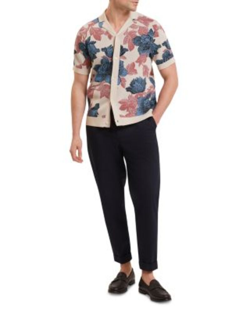 テッドベーカー メンズ トップス シャツ フラワー柄 フラワー Ted Baker Ashqara Short Sleeve Relaxed Floral Button Through Shirt Multicolor マルチカラー｜ReVida 店