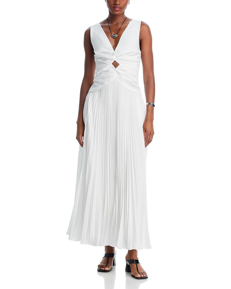 シムカイ レディース トップス ワンピース カットアウト マキシ SIMKHAI Viviann Cutout Maxi Dress White ホワイト｜ReVida 店
