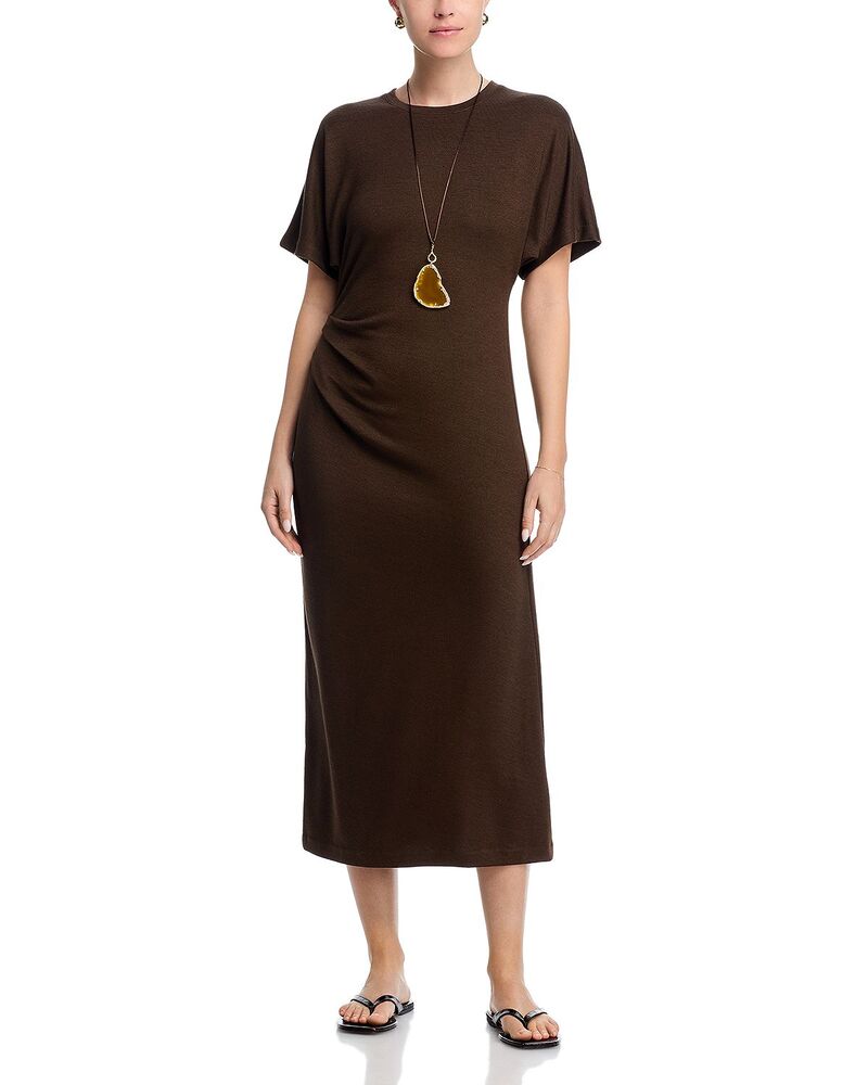 ヴィンス レディース トップス ワンピース ギャザー ミディ Vince Ruched Midi Dress Willow