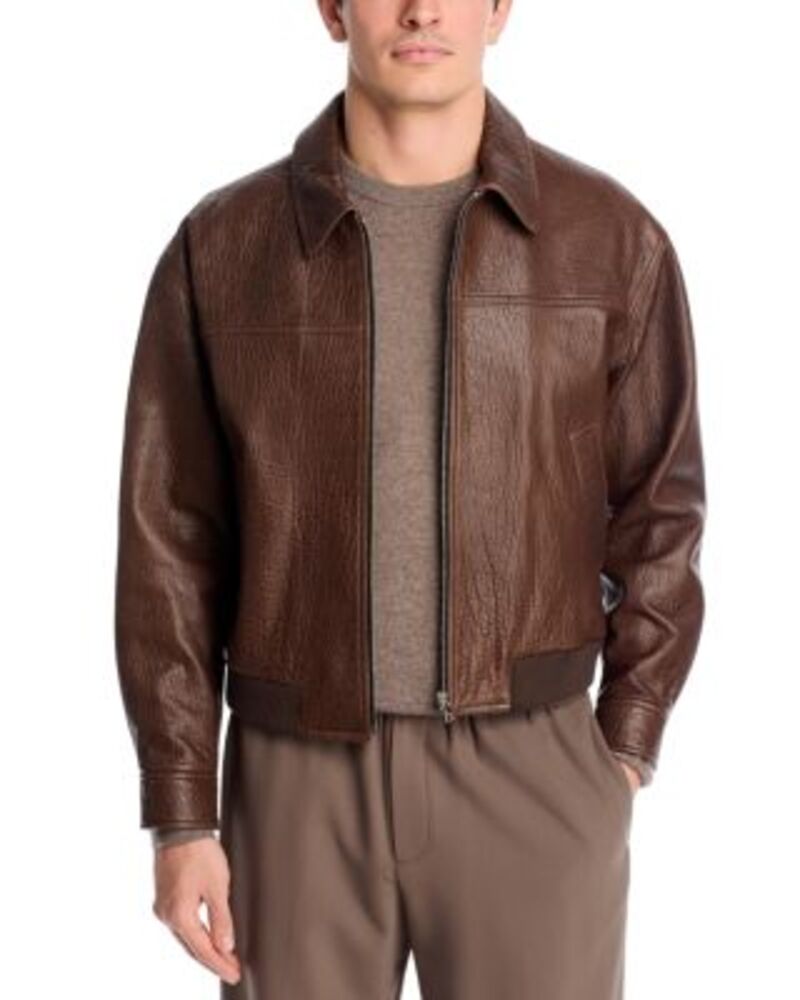 フレーム メンズ アウター ジャケット・ブルゾン レザー FRAME Leather Bomber Jacket Cafe