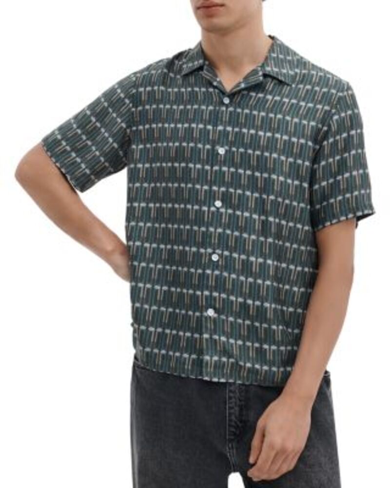 ラグアンドボーン メンズ トップス シャツ プリント rag & bone Avery Printed Shirt Indigo Stripe インディゴ