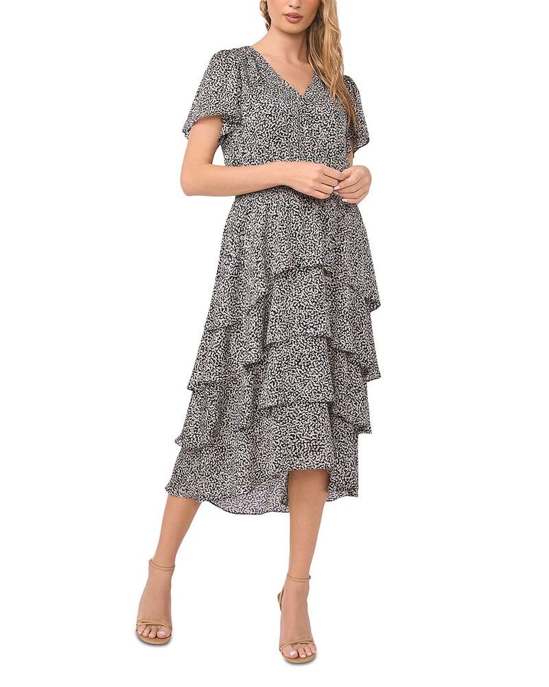 ヴィンスカムート レディース トップス ワンピース VINCE CAMUTO Four Tier Layeredress Rich Black ブラック｜ReVida 店
