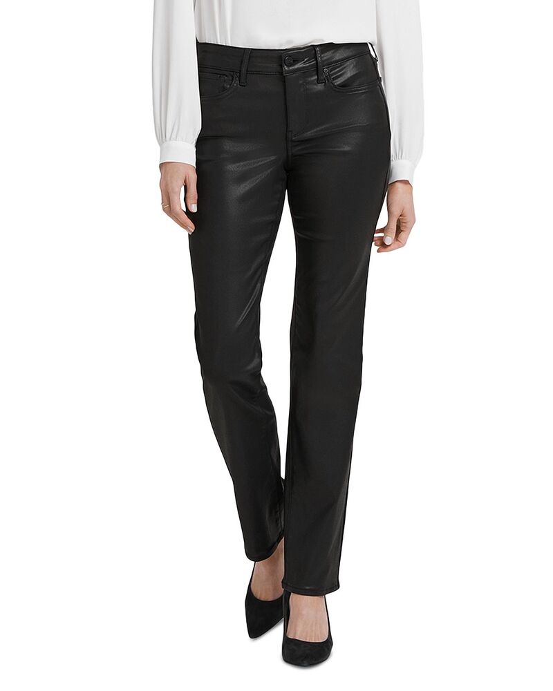 エヌワイディージェイ レディース ボトムス ジーンズズボン下 厚地の外套 デニム NYDJ Marilyn Coated High Rise Straight Jeans Vintage Barnwood Coated