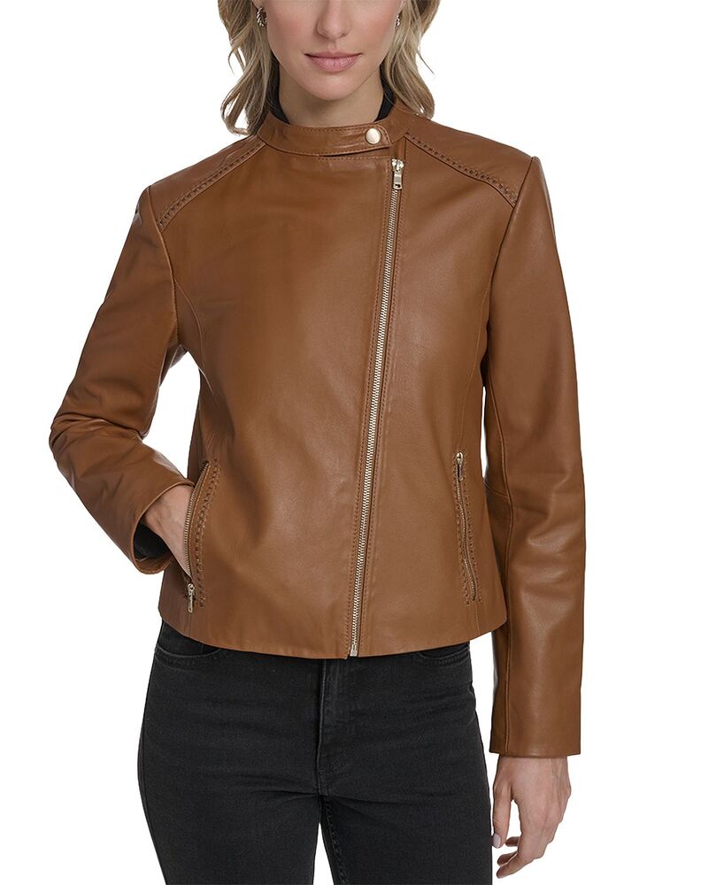 コールハーン レディース アウター ジャケット・ブルゾン Cole Haan Stand Collaracer Jacket Hazelnut｜ReVida 店