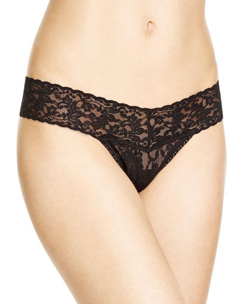 ハンキーパンキー レディース アンダーウェア パンツ ローライズ プチ レース Hanky Panky Signature Lace Petite Low Rise Thong Black ブラック