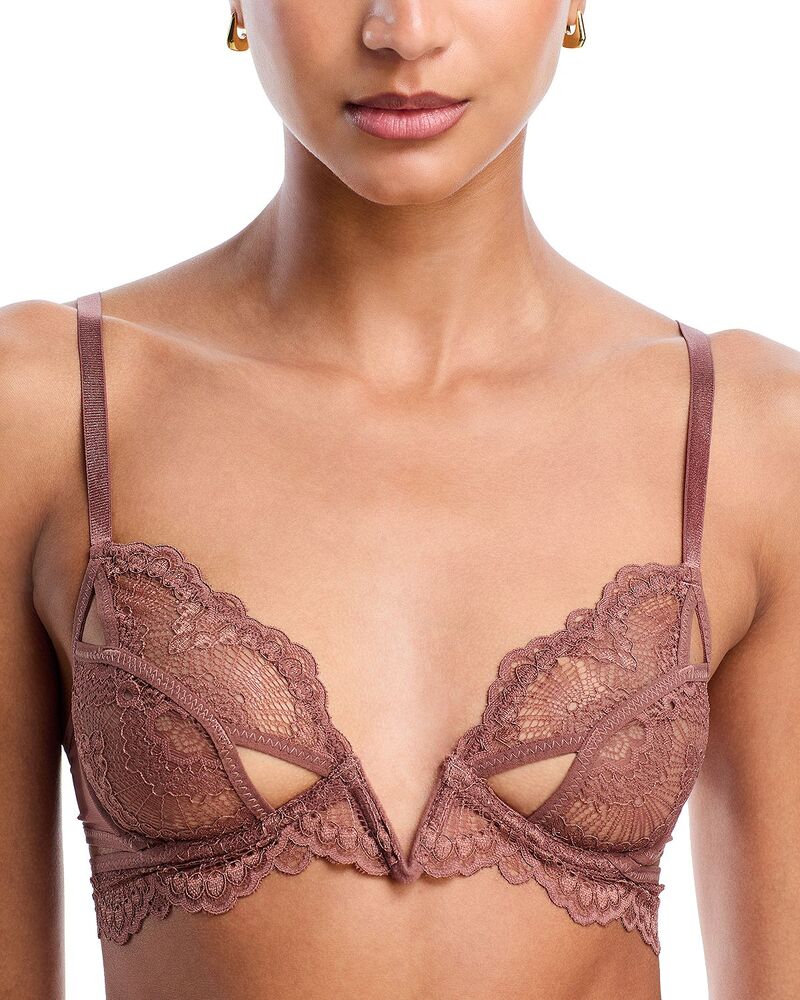 ディストルアンドスパイア レディース アンダーウェア ブラジャー レース Thistle and Spire Thistle & Spire Kane V-Wire Lace Bra Cocoa ココア