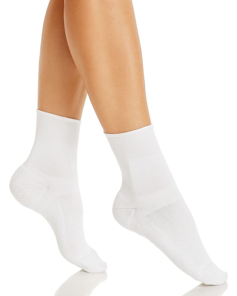 ヒュー レディース アンダーウェア 靴下 スニーカー HUE Sporty Shortie Sneaker Socks White ホワイト