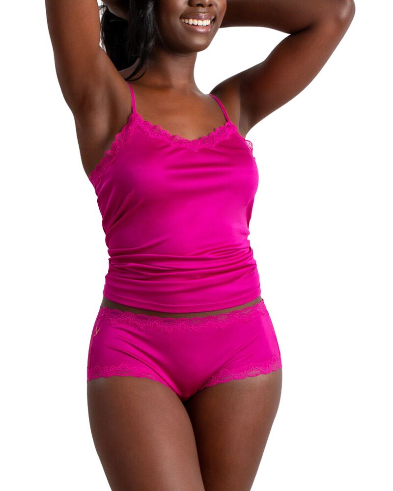 ウィラ ウォーリアー レディース アンダーウェア パンツ レーストリム シルク レース Uwila Warrior Silk Lace Trim Briefs Fuschia フューシャ