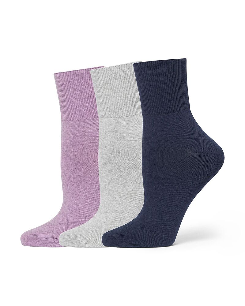 ヒュー レディース アンダーお召しもの ソックス HUE Bobby Socks Pack of 3 Orchid