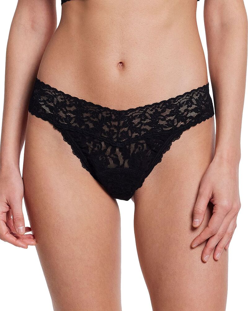 ハンキーパンキー レディース アンダーウェア パンツ レース Hanky Panky Signature Lace Leakproof Original Rise Thong Black ブラック