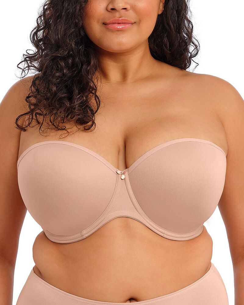 エロミ レディース アンダーウェア ブラジャー ストラップレス Elomi Smooth Underwire Molded Strapless Bra Sahara