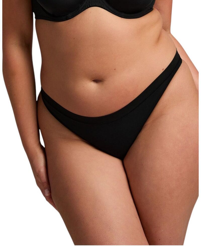 フンクミュラー レディース アンダー御召しもの ズボン下 メッシュ Hunkem?ller Mesh Thong Black 黒いこと