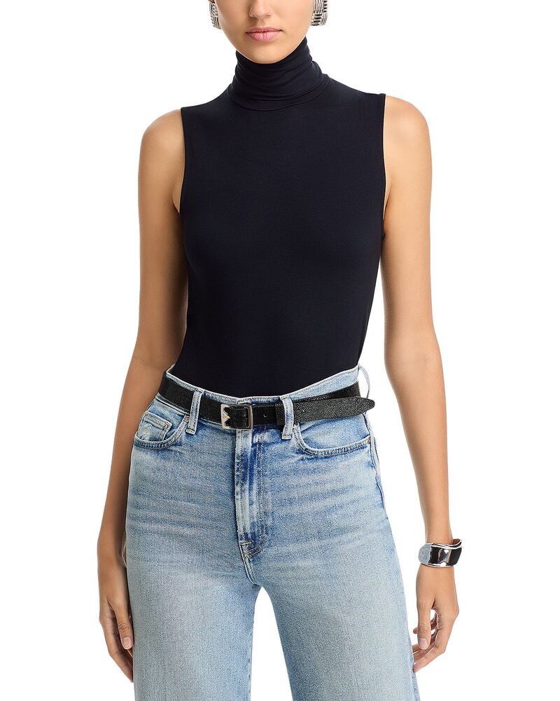 マジェスティック レディース アウター ニット・セータートルネック ノースリーブ Majestic Filaturesleeveless Turtleneck Top Marine