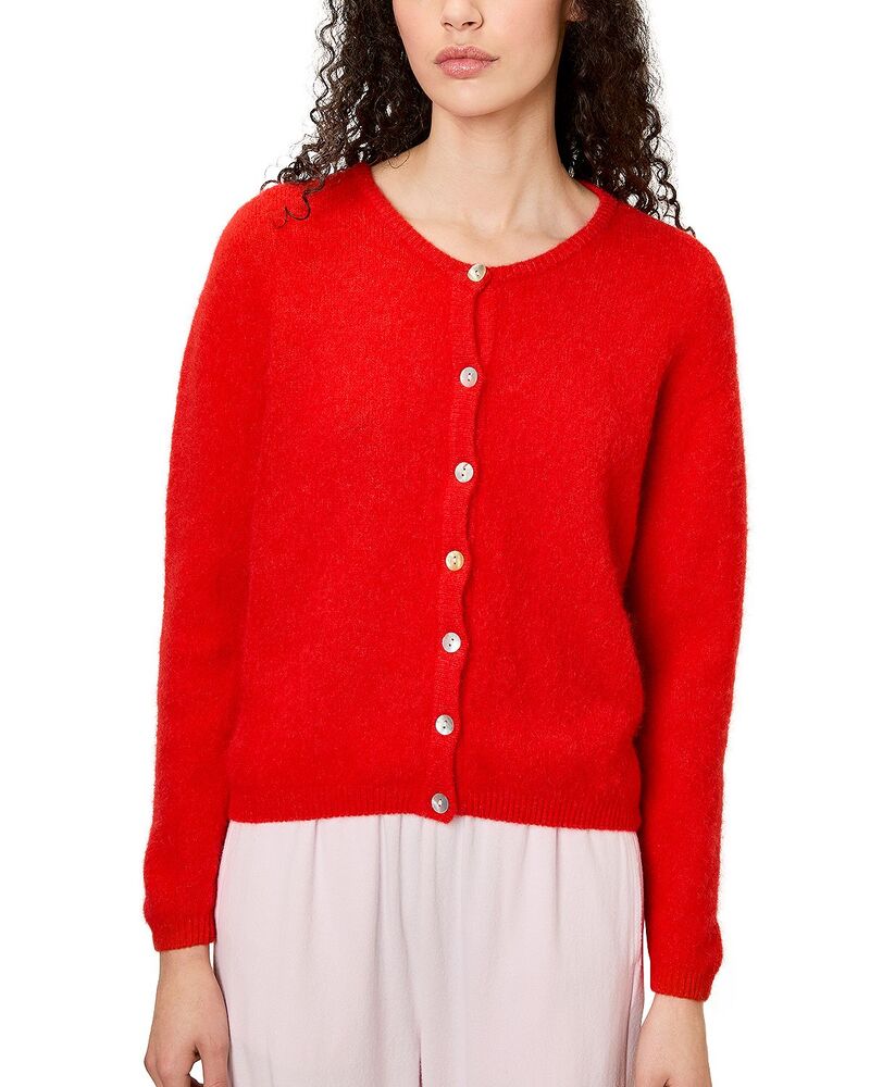 アメリカンヴィンテージ レディース アウター カーディガン クルーネック American Vintage Vito Crewneck Cardigan Fraise