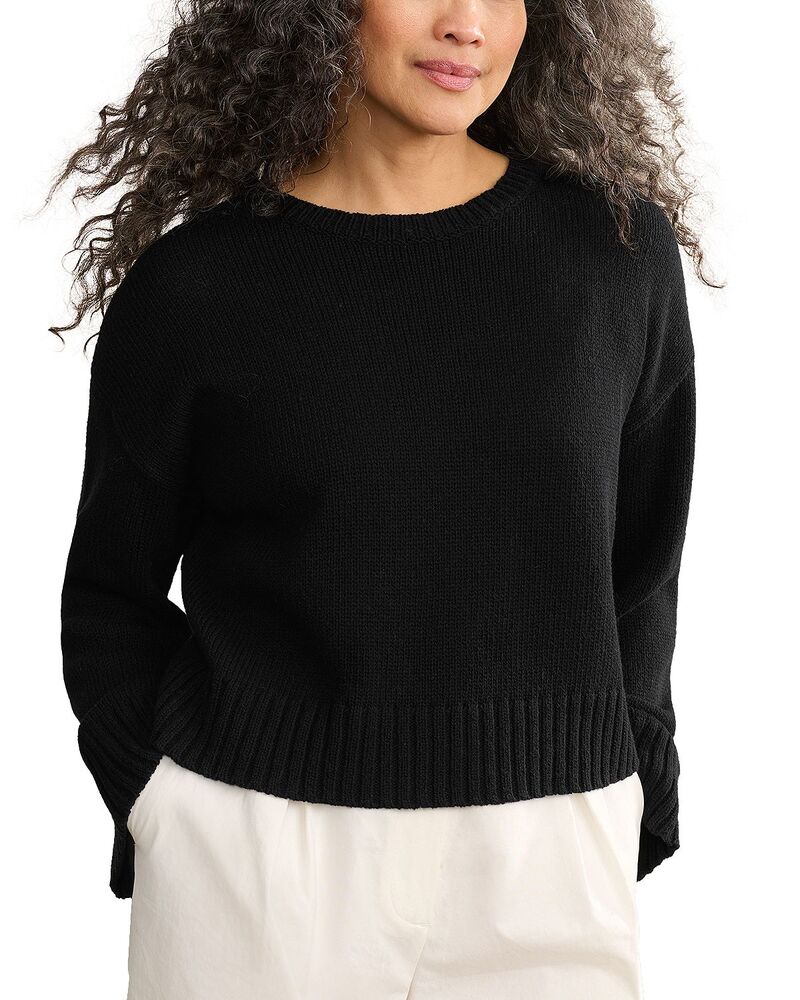 ジェニーケイン レディース アウター ニット・セーター クルーネック Jenni Kayne Cameron Crewneck Sweater Black ブラック