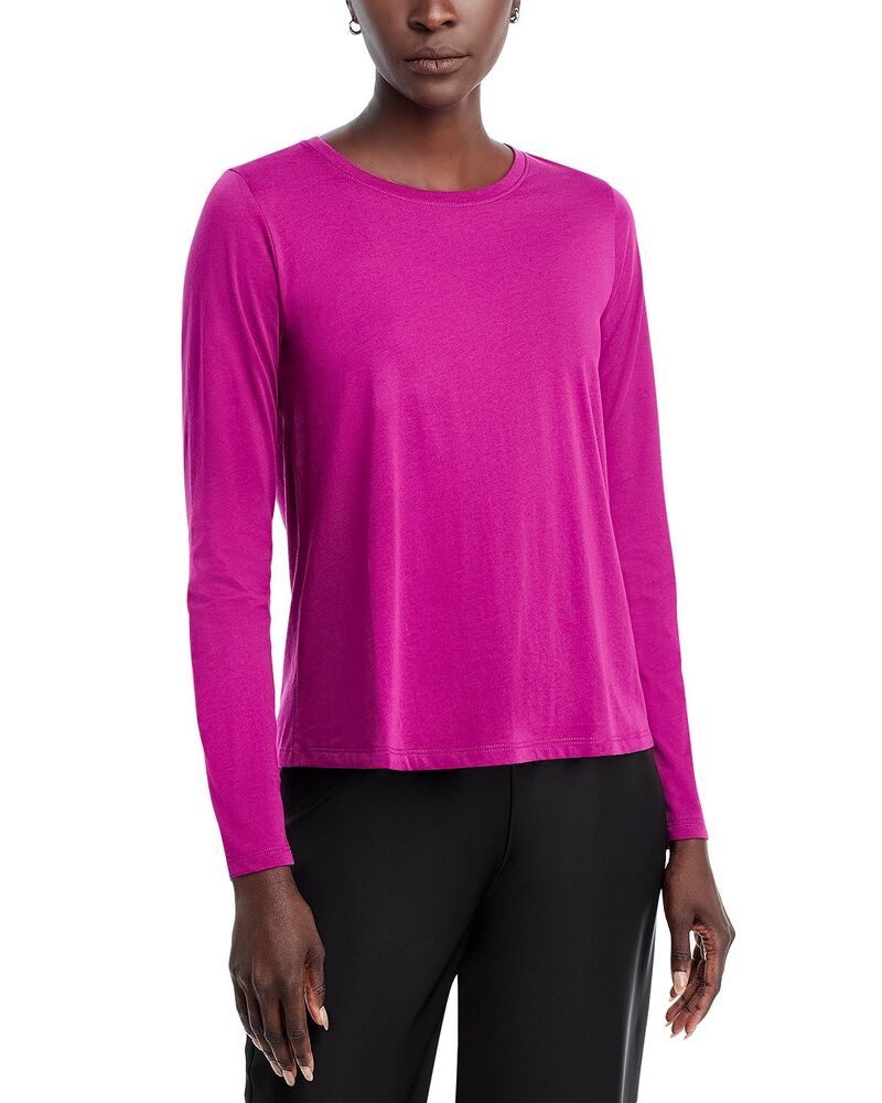 エイリーンフィッシャー レディース トップス Tシャツ ニット ジャージー Eileen Fisher Jersey Knitee Berry Bloom