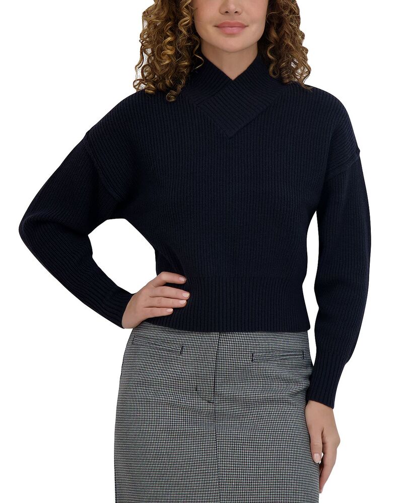 ポイント レディース アウター ニット・セーター Point Chunky Knit Sweater Navy ネイビー｜ReVida 店