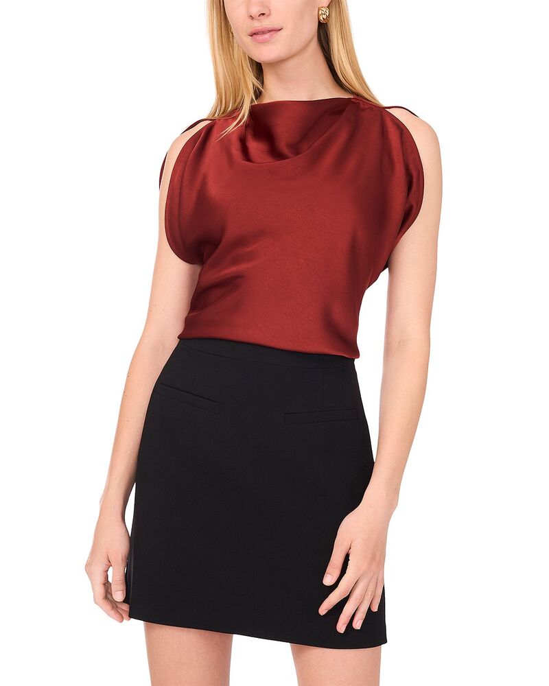 ワンステイト レディース トップス シャツ ノースリーブ 1.STATE Drapey Sleeveless Top Dark Mahogany