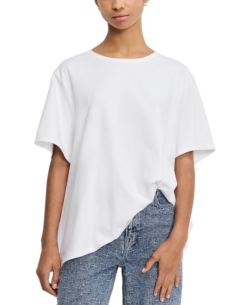 好ましいアメリカン レディース トップス プルオーバー Good American Oversized Tee White001