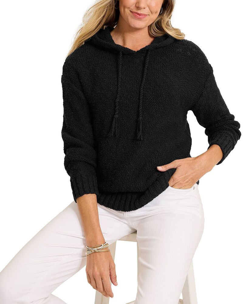 トッミーバハマ レディース アウター パーカー・スウェット Tommy Bahama Beachy Cove Drawstring Hoodie Black ブラック