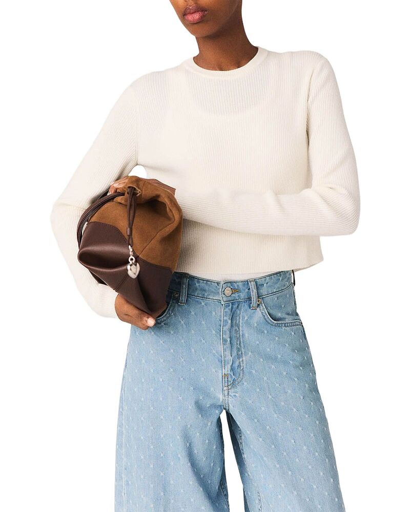 マージュ レディース アウター ニット・セーター ウール Maje Wool Blend Long Sleeve Sweater Ecru エクリュ