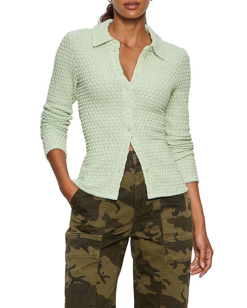 サンクチュアリー レディース トップス シャツ Sanctuary Dreamer Textured Shirt Detox Green グリーン