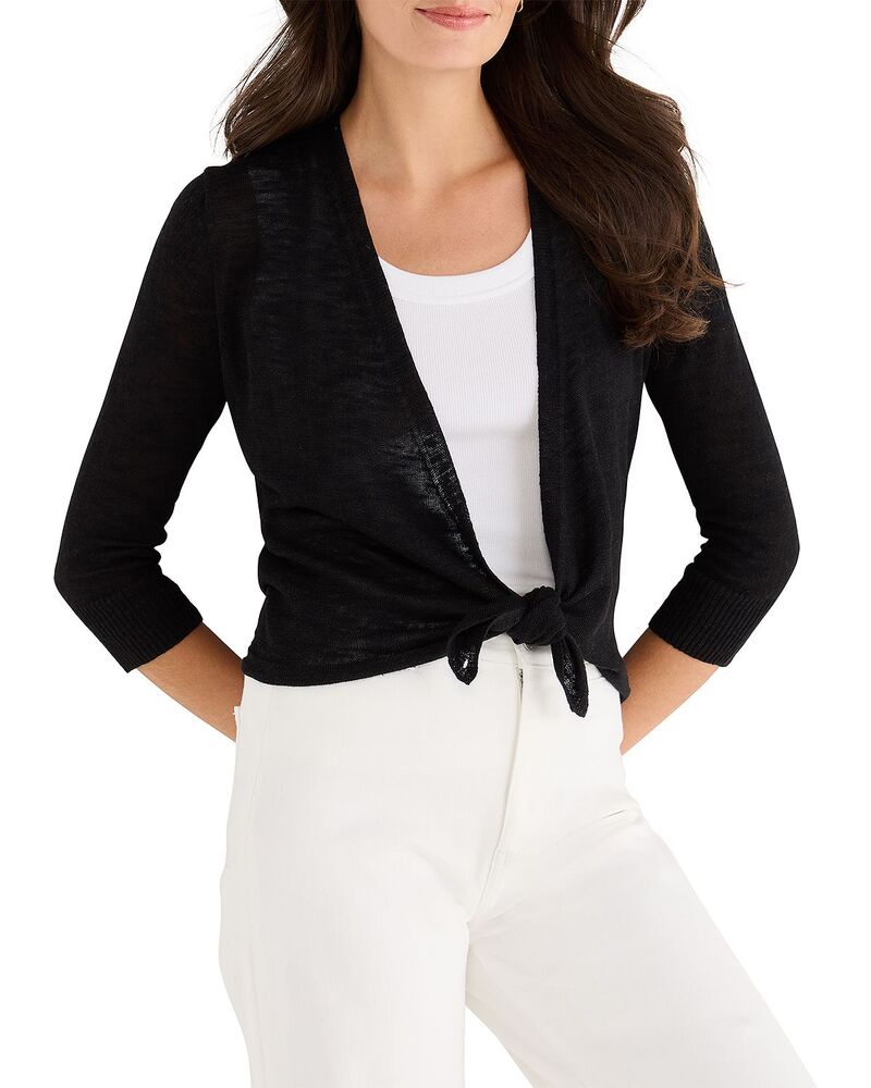ニックプラスゾーイ レディース アウター カーディガン ニット NIC+ZOE Slub Knit 4 Way Cardigan Black Onyx ブラック