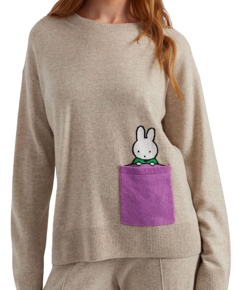 チンティアンドパーカー レディース アウター ニット・セーター ウール Chinti & Parker Women s Wool-Cashmere Miffy Peek-Pocket Sweater Soft Oat｜ReVida 店