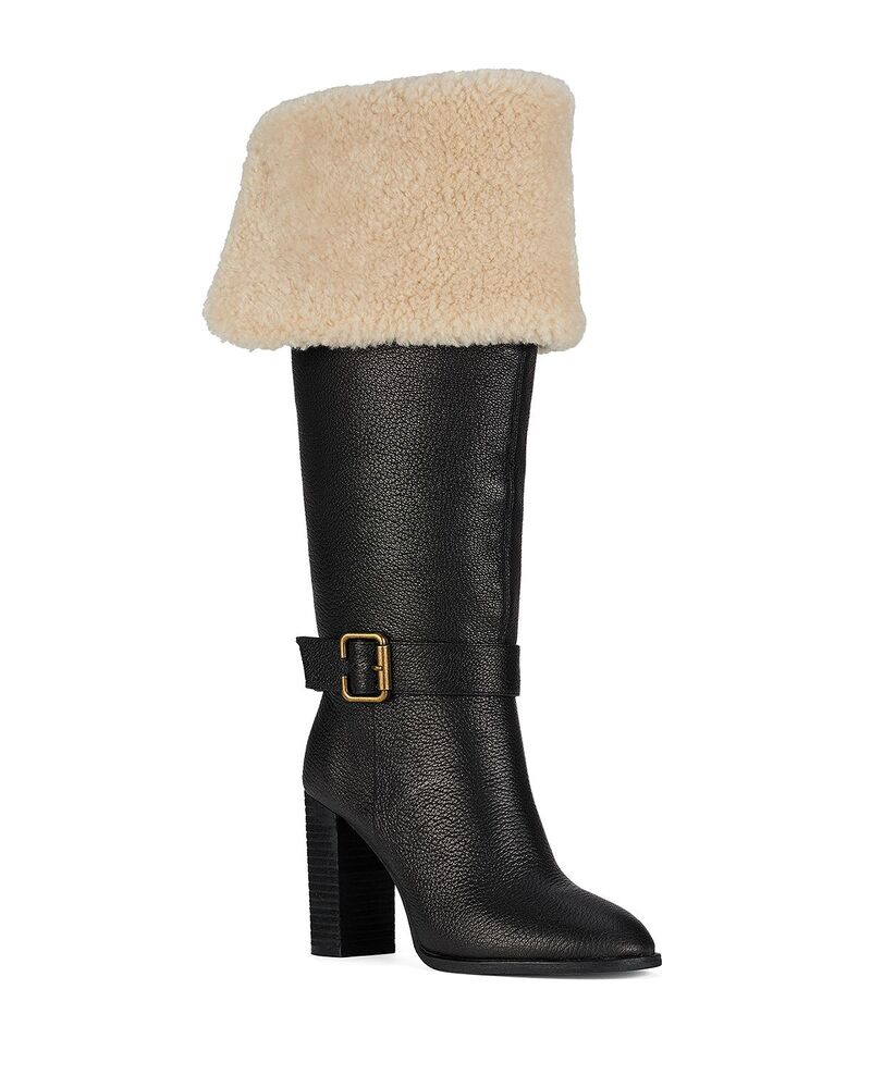 ジェフリー キャンベル レディース シューズ ブーツ・レインブーツ Jeffrey Campbell Women's Nestle Cuff Boots Black Crinkle/Beige ブラック｜ReVida 店