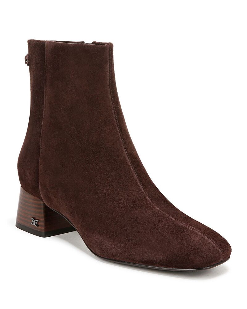 サムエデルマン レディース シューズ ブーツ・レインブーツ アンクル ヒール Sam Edelman Women's Paige Square Toe Block Heel Ankle Booties Cafe Noir|ReVida 店